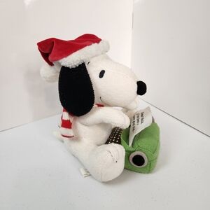 Very Rare Hallmark Snoopy Typewriter Animated Peanuts Moving Plush Christmas